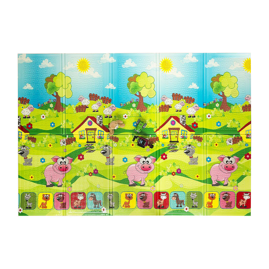 Dětská skládací pěnová hrací podložka Piggy, Casmatino - délka 200 cm, šířka 140 cm a výška 0,9 cm 