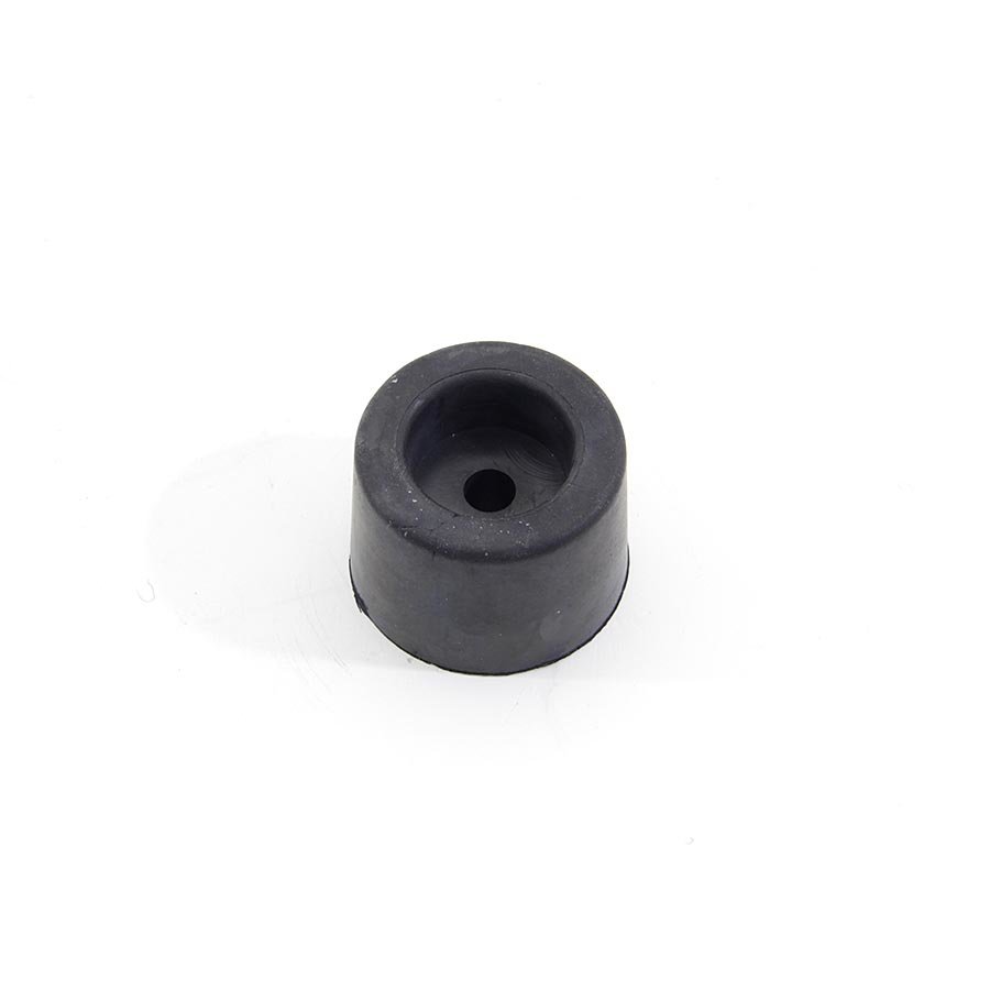 Černý pryžový kónický doraz s dírou pro šroub FLOXO - průměr 5 cm a výška 3,5 cm 