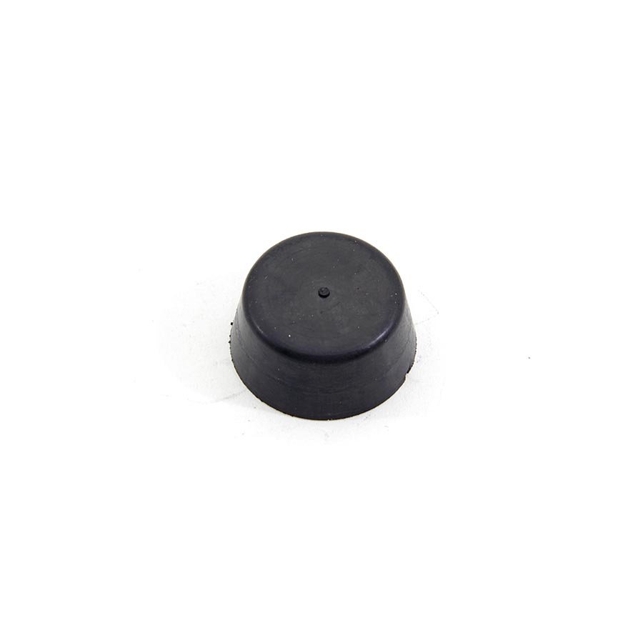 Černý pryžový doraz návlečný pro hlavu šroubu FLOXO - průměr 2,8 cm a výška 1,3 cm 