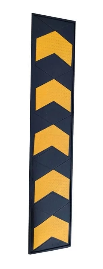 Černo-žlutá gumová reflexní ochrana zdí, stěn (pás) - 100 x 20 x 1 cm