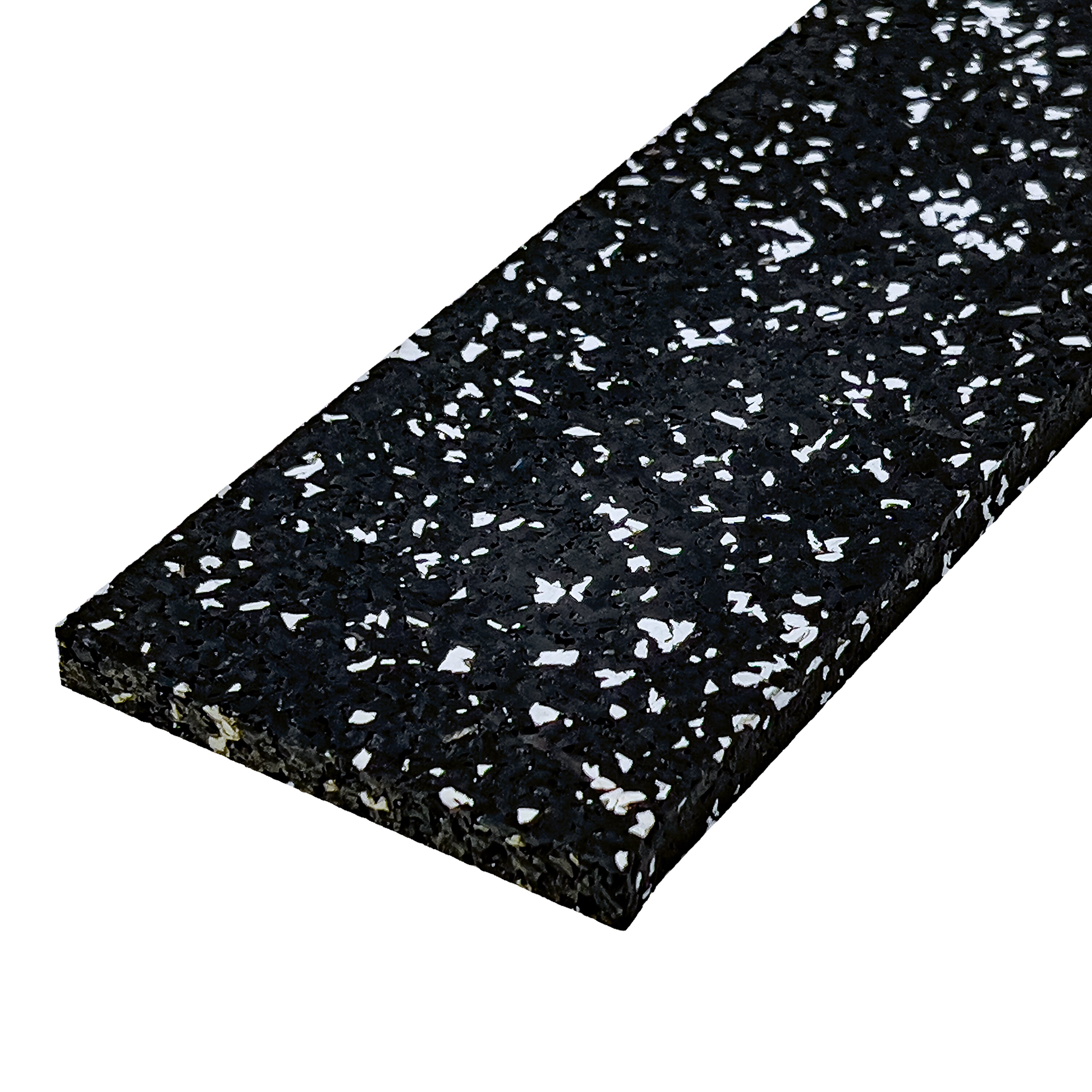 Černo-bílá gumová soklová podlahová lišta FLOMA FitFlo IceFlo - 200 x 7 x 0,8 cm