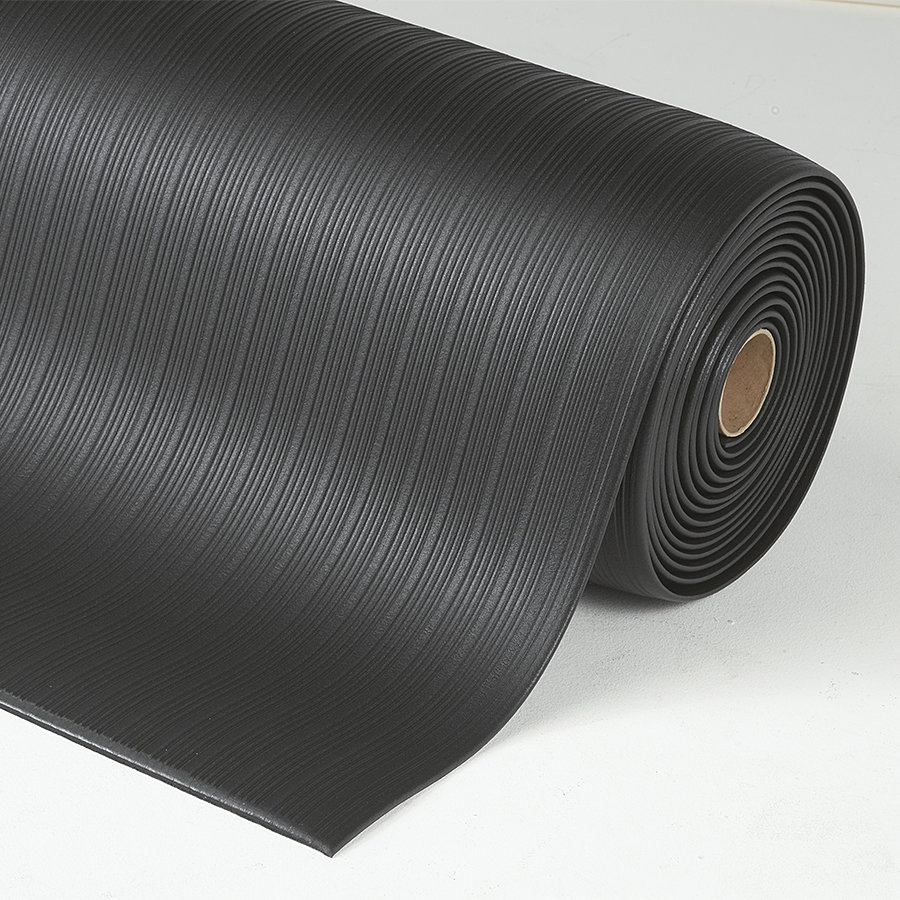 Černá protiúnavová rohož (role) Airug - délka 18,3 m, šířka 60 cm, výška 0,94 cm