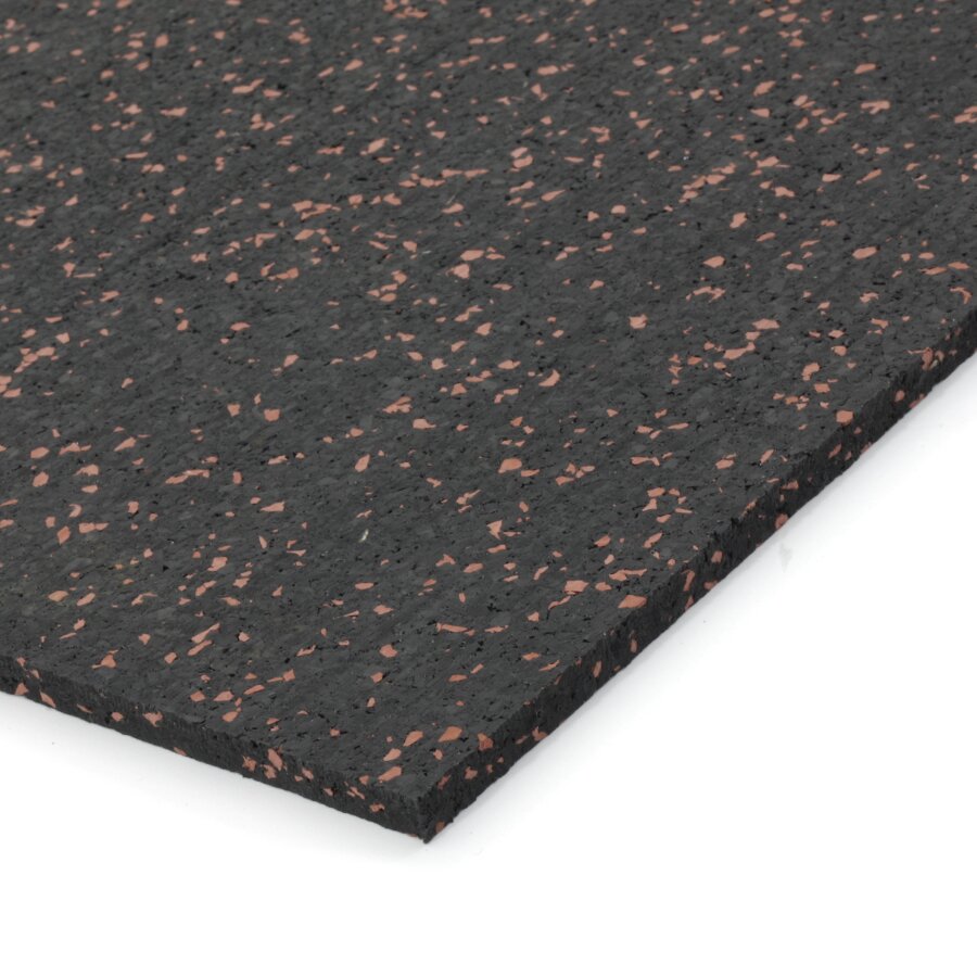 Černo-červená podlahová guma (deska) FLOMA FitFlo SF1050 - 200 x 100 x 0,8 cm