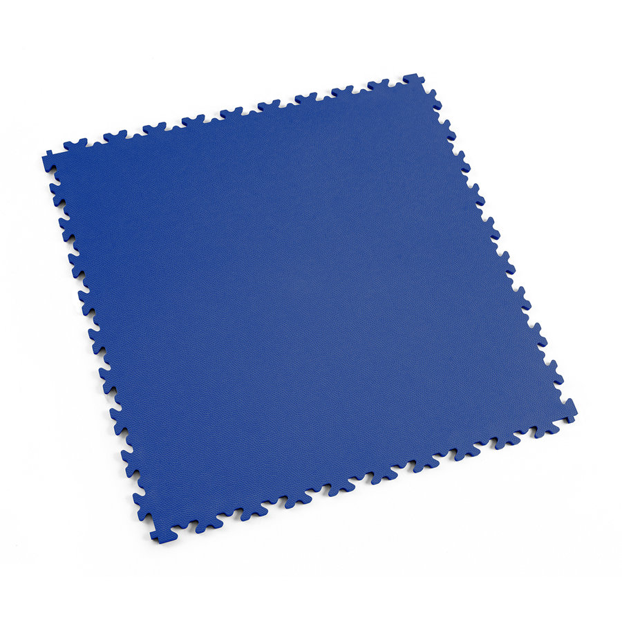 Modrá PVC vinylová zátěžová dlažba Fortelock Industry (kůže) - délka 51 cm, šířka 51 cm, výška 0,7 cm