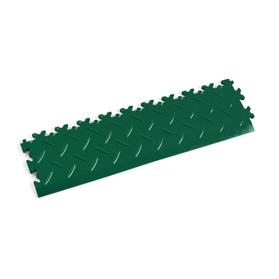 Zelený PVC vinylový nájezd Fortelock Industry Ultra (diamant) - délka 51 cm, šířka 14 cm, výška 1 cm