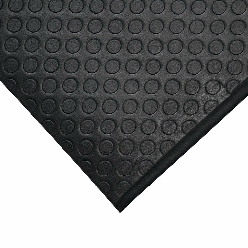 Černá pěnová protiúnavová protiskluzová průmyslová rohož (penízky) - délka 18,3 m, šířka 90 cm, výška 0,95 cm