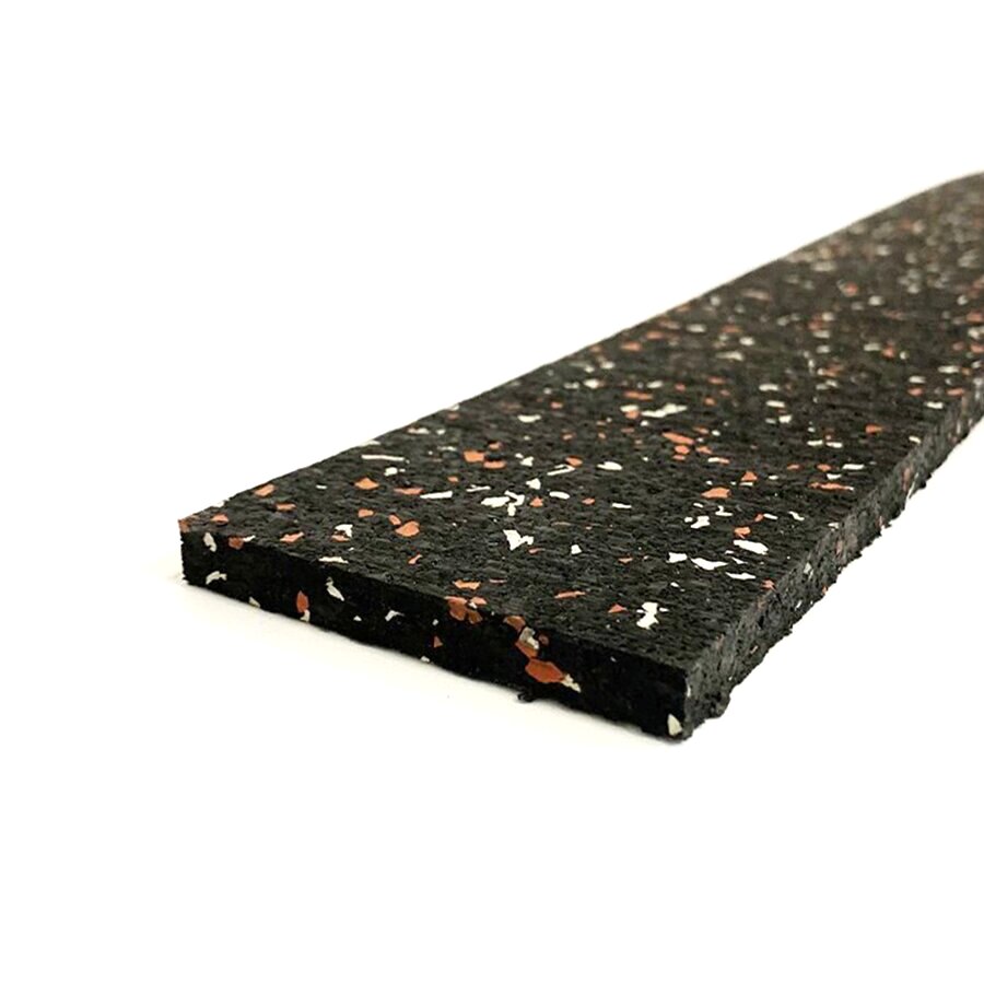 Černo-bílo-červená gumová soklová podlahová lišta FLOMA FitFlo SF1050 - 200 x 7