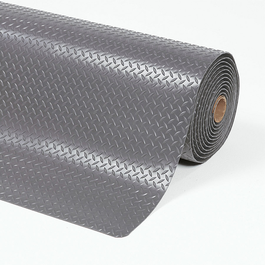 Šedá protiúnavová průmyslová laminovaná rohož Cushion Trax - 150 x 91 x 1,4 cm