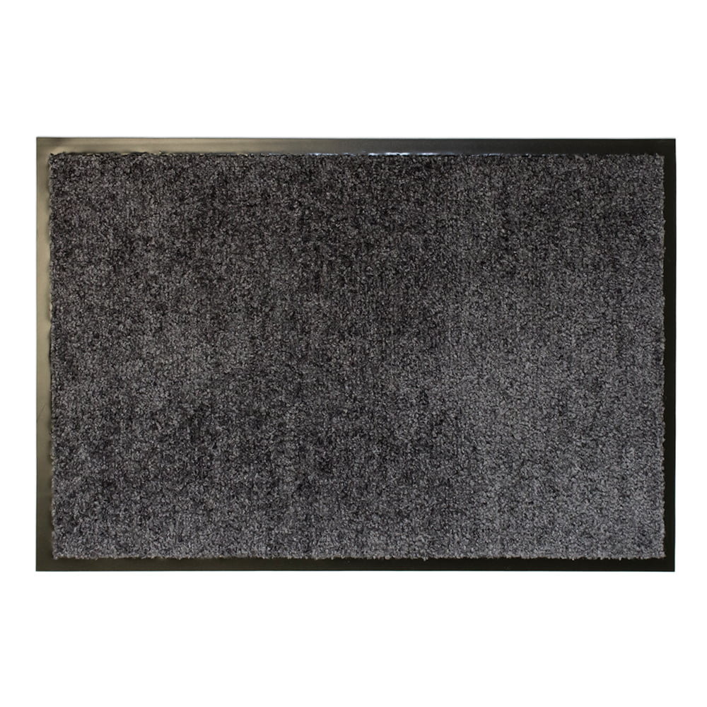 Černá textilní vnitřní čistící antibakteriální vstupní rohož - 150 x 90 x 0,9 cm