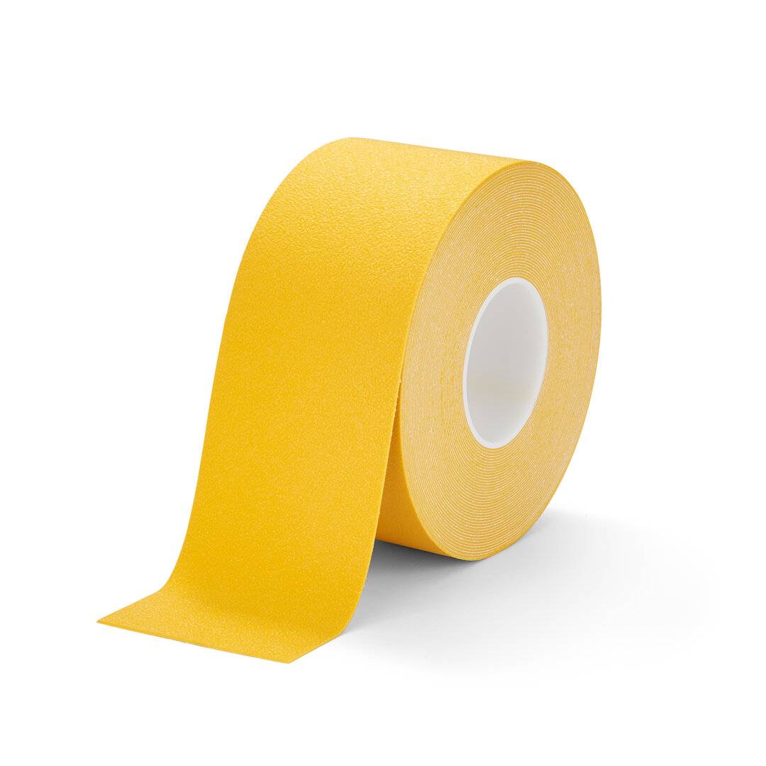 Žlutá plastová voděodolná protiskluzová páska FLOMA Super Resilient - 18,3 m x 1